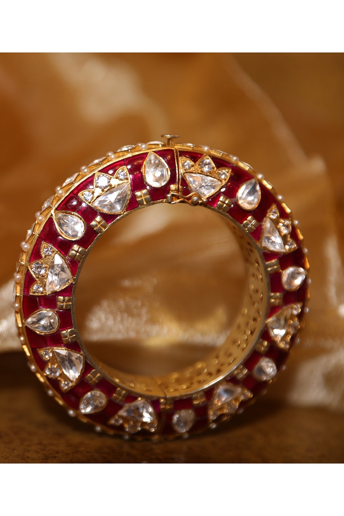 Gold Plated Pearls Kada