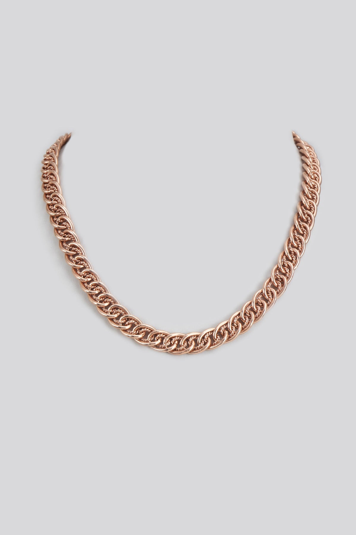 Rose Gold Plated Handcrafted Necklace In Sterling Silver