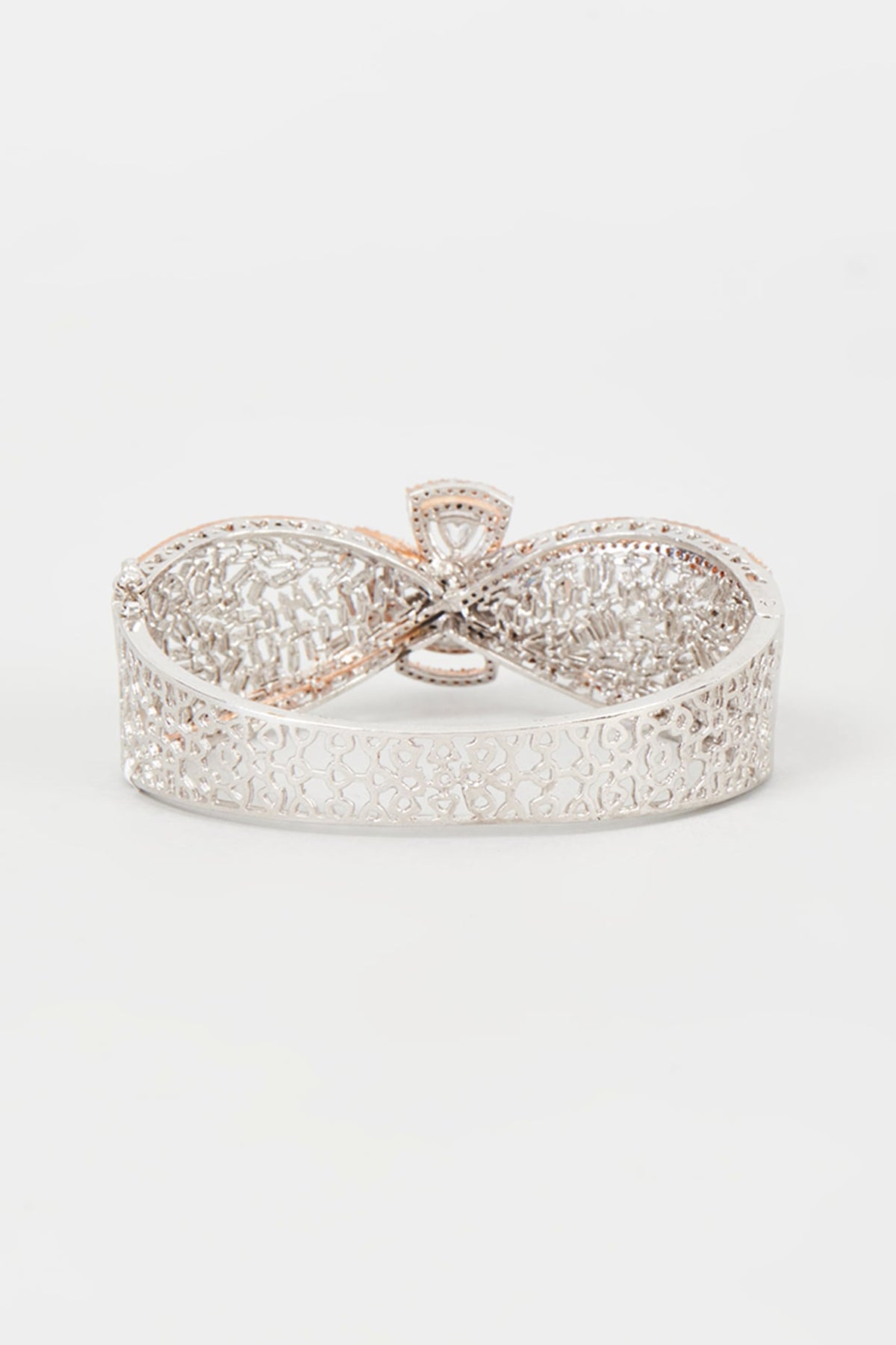 Two Tone Finish Zircon Bracelet