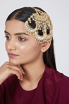 Gold Plated Pearls Chand Pasa