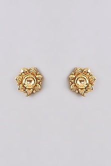 Gold Plated Kundan Polki & Pearl Choker Necklace Set