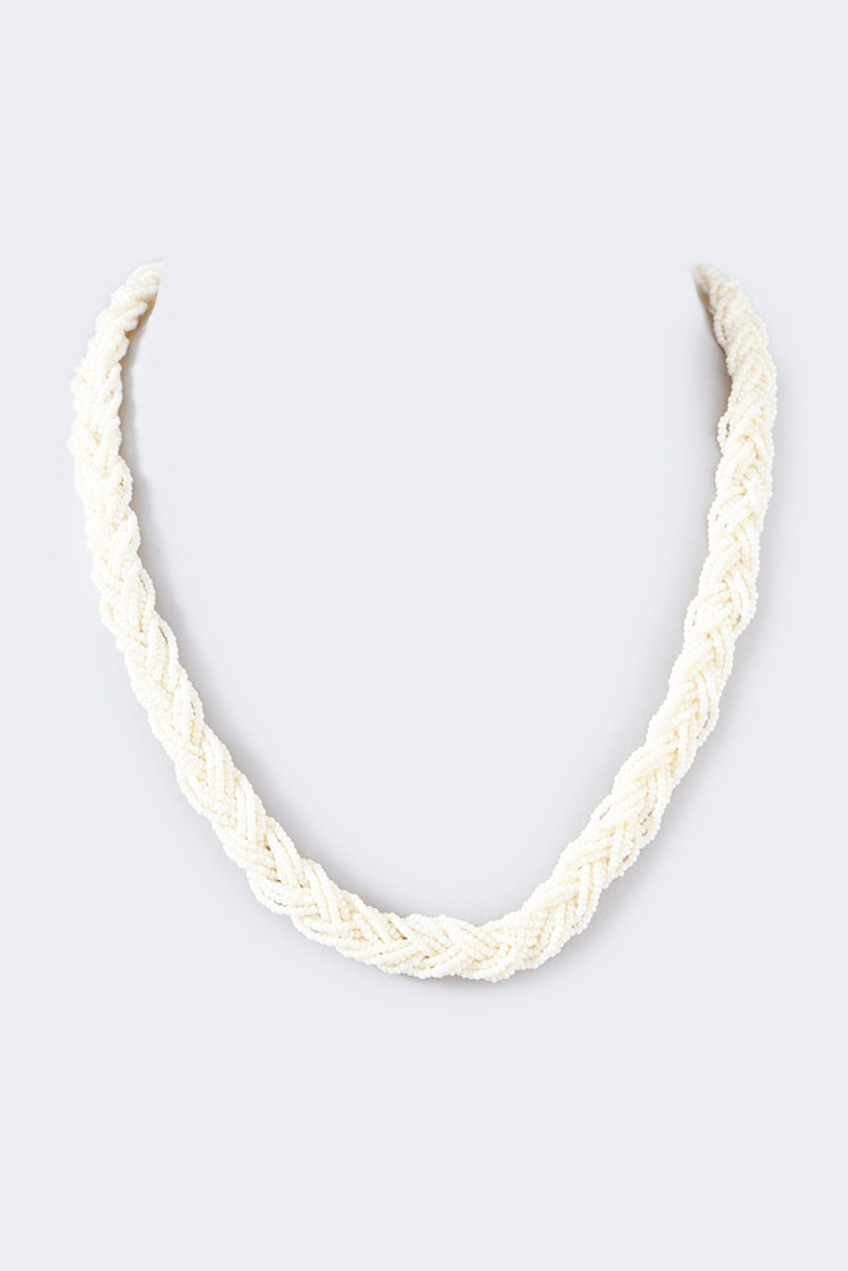 White Rhodium Plated Pearl Necklace