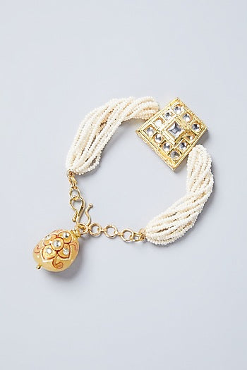Gold Plated Pearl Bracelet