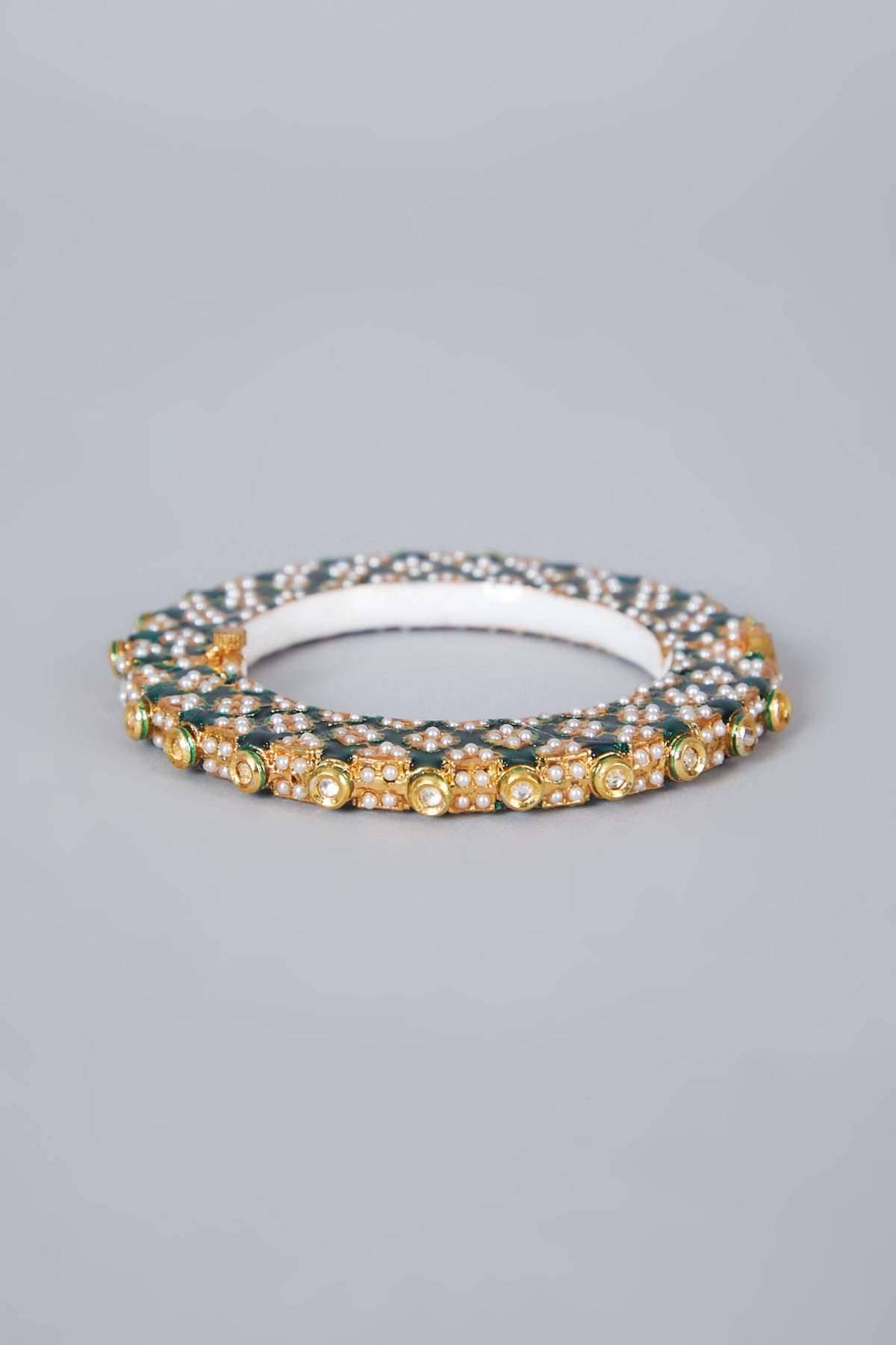 Gold Plated Pearl Bangle