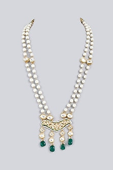Gold Plated Kundan Polki Long Necklace