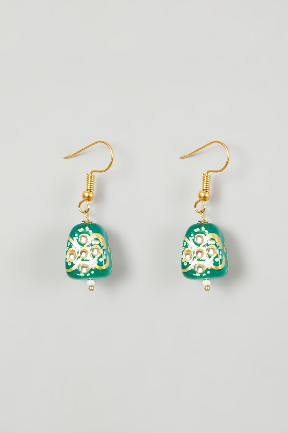 Gold Plated Beads Hand Painted Necklace Set