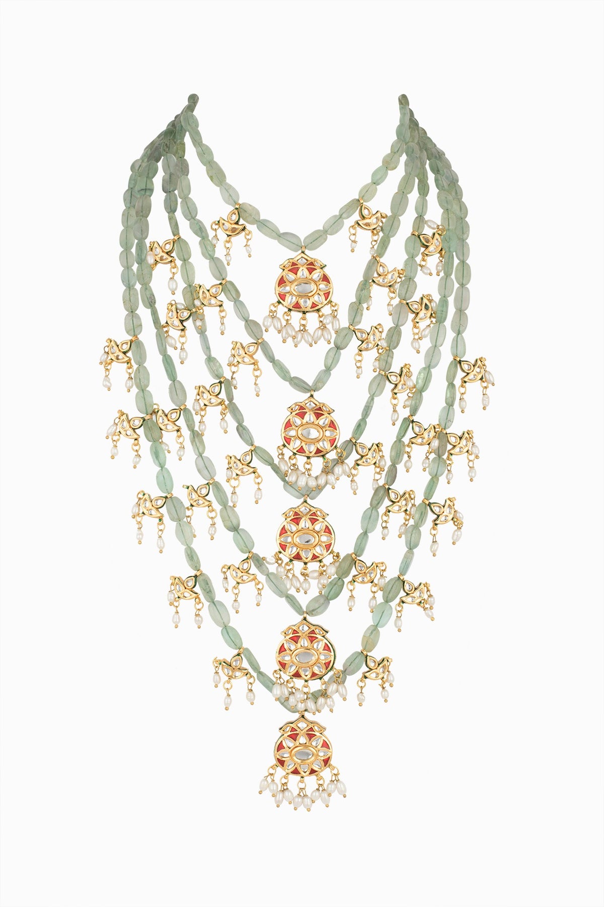 Gold Plated Meenakari Beaded Necklace