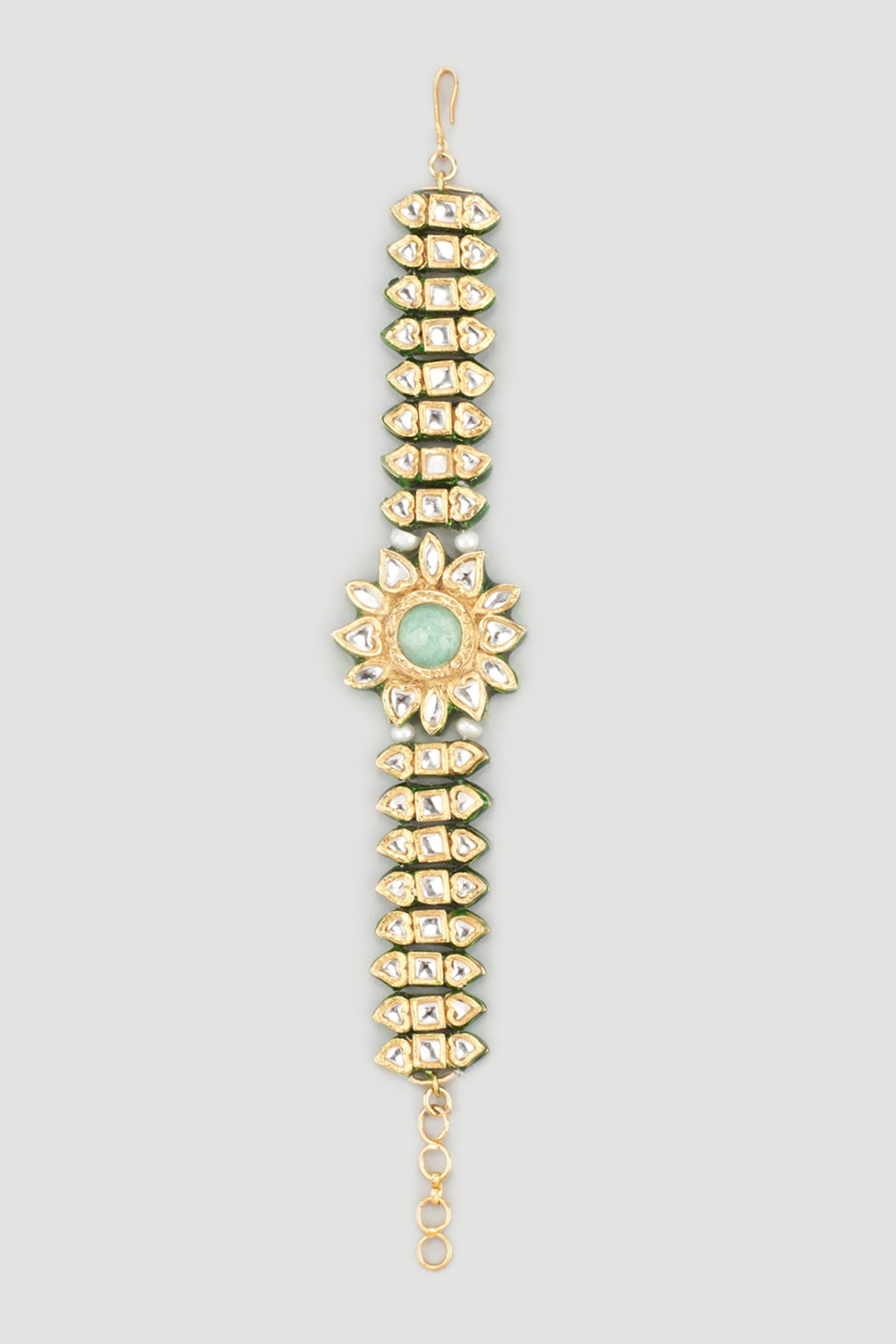Gold Plated Meenakari Motifs Bracelet