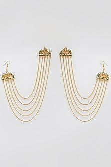 Gold Plated Meenakari Stud Earrings