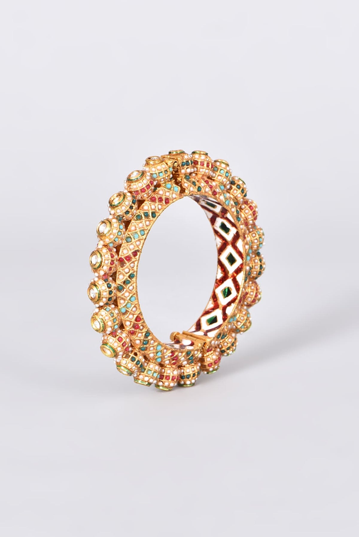 Gold Plated Pearl Bangle