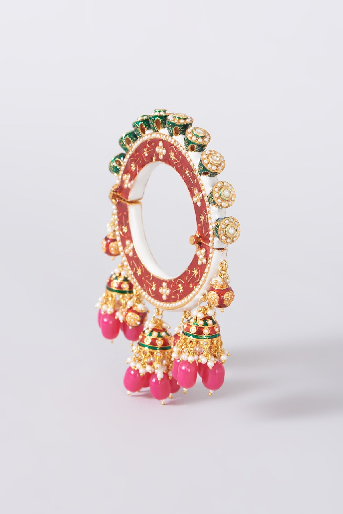 Gold Plated Bangle With Jhumki Latkans