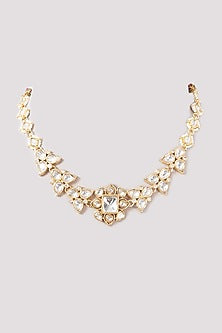 Gold Plated Kundan Polki Choker Necklace