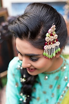 Gold Finish Hand Embroidered Pasa