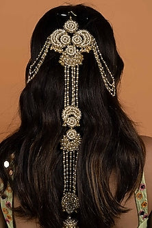 Gold Finish Pearl & Shell Headgear