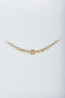 Gold Finish Kundan Polki Sheeshpatti