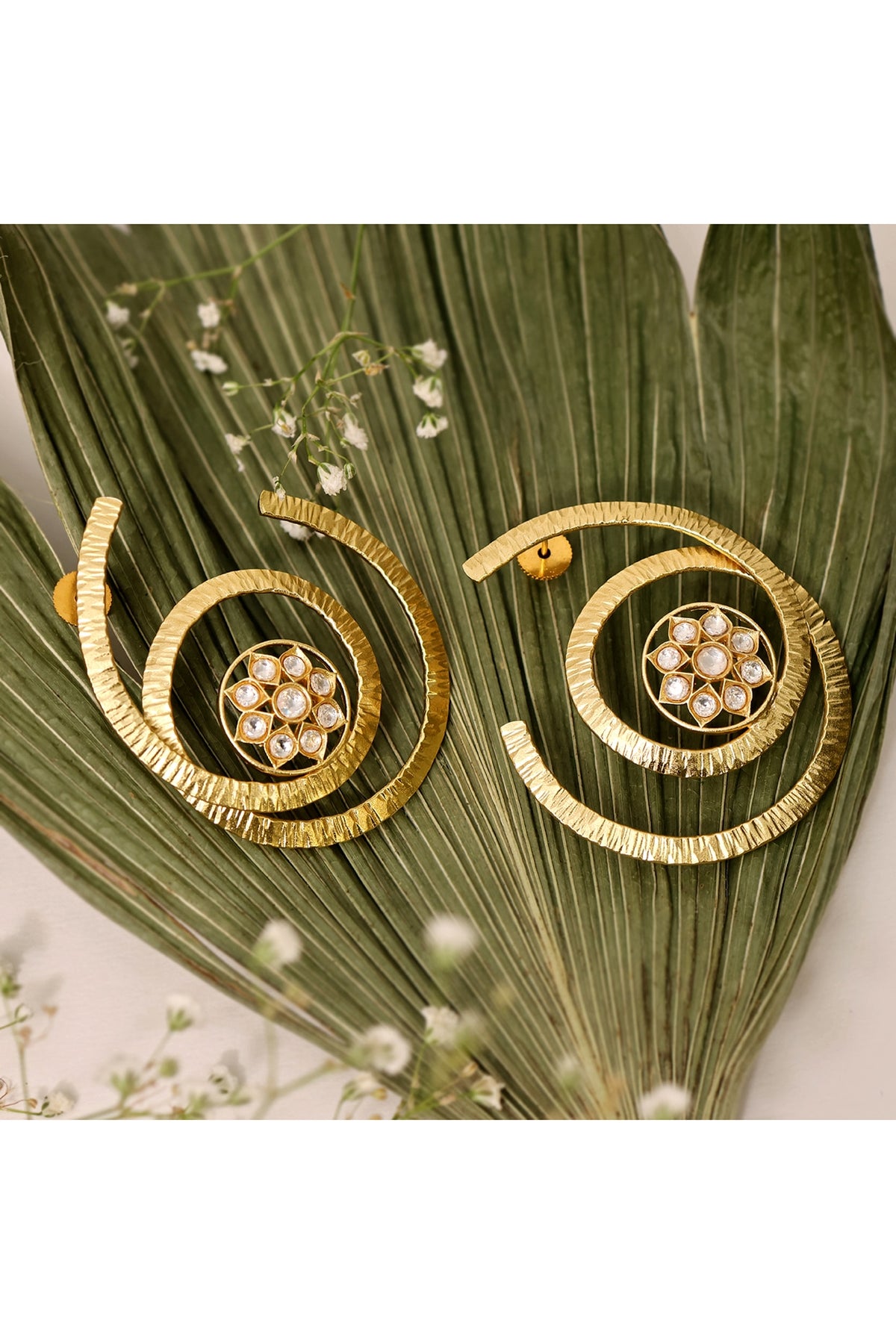 Gold Finish Handcrafted Hoop Earrings