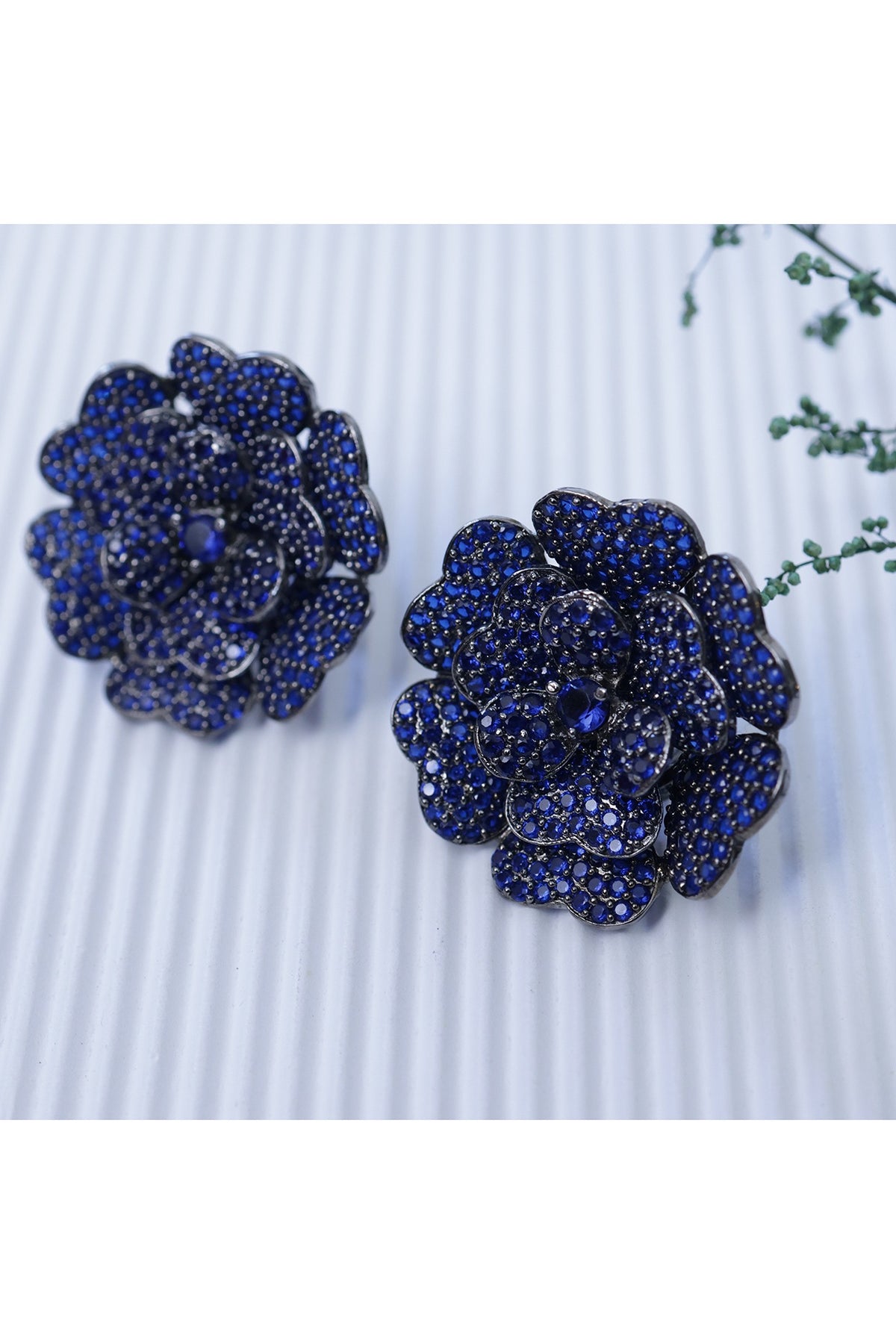 Blue Stone Handcrafted Stud Earrings