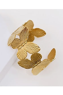 Gold Finish Butterfly Handcrafted Bracelet