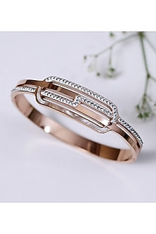 Rose Gold Finish Handcrafted Openable Bracelet