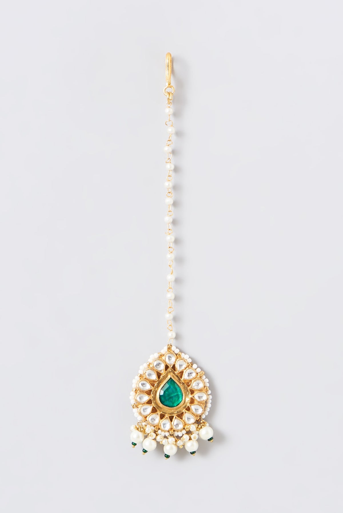 Gold Finish Multi-Colored Kundan Polki Long Necklace Set