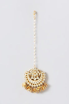 Gold Finish Kundan Polki Choker Necklace Set