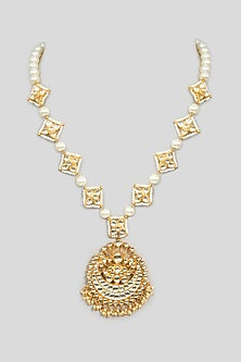 Gold Finish Kundan Polki Long Necklace