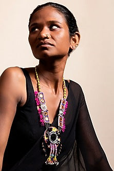 Multi-Colored Handcrafted Long Necklace