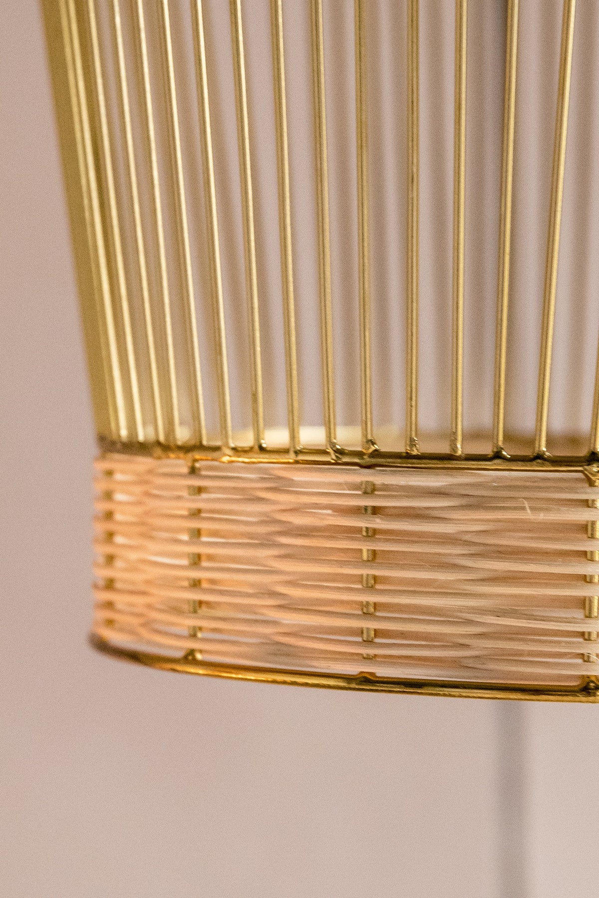 Gold Bell-Shaped Pendant Light