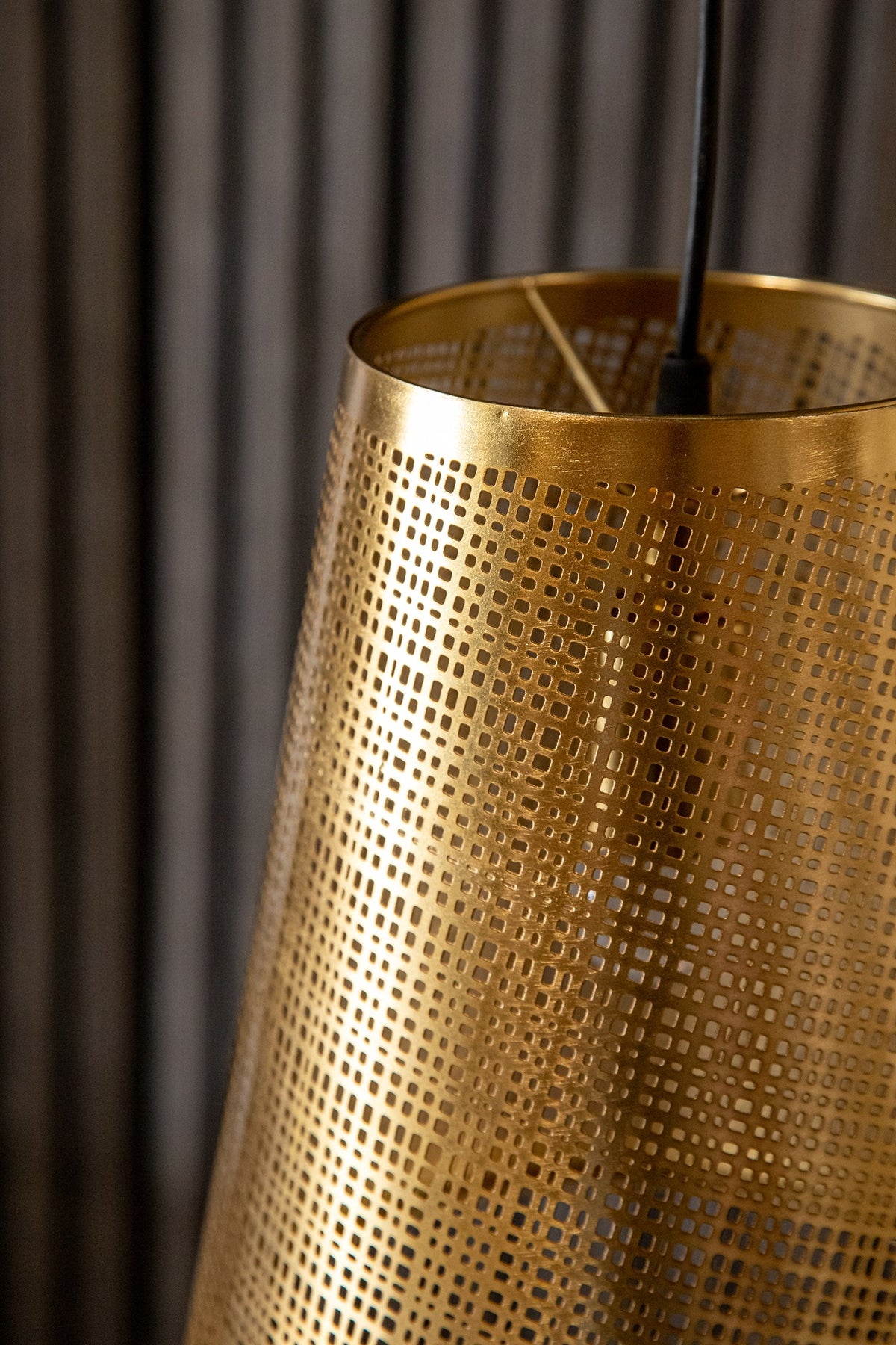 Shiny Gold Prufen Conical Pendant Light