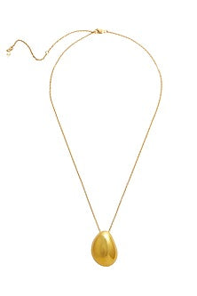 Micro Gold Plated Pebble Pendant Necklace