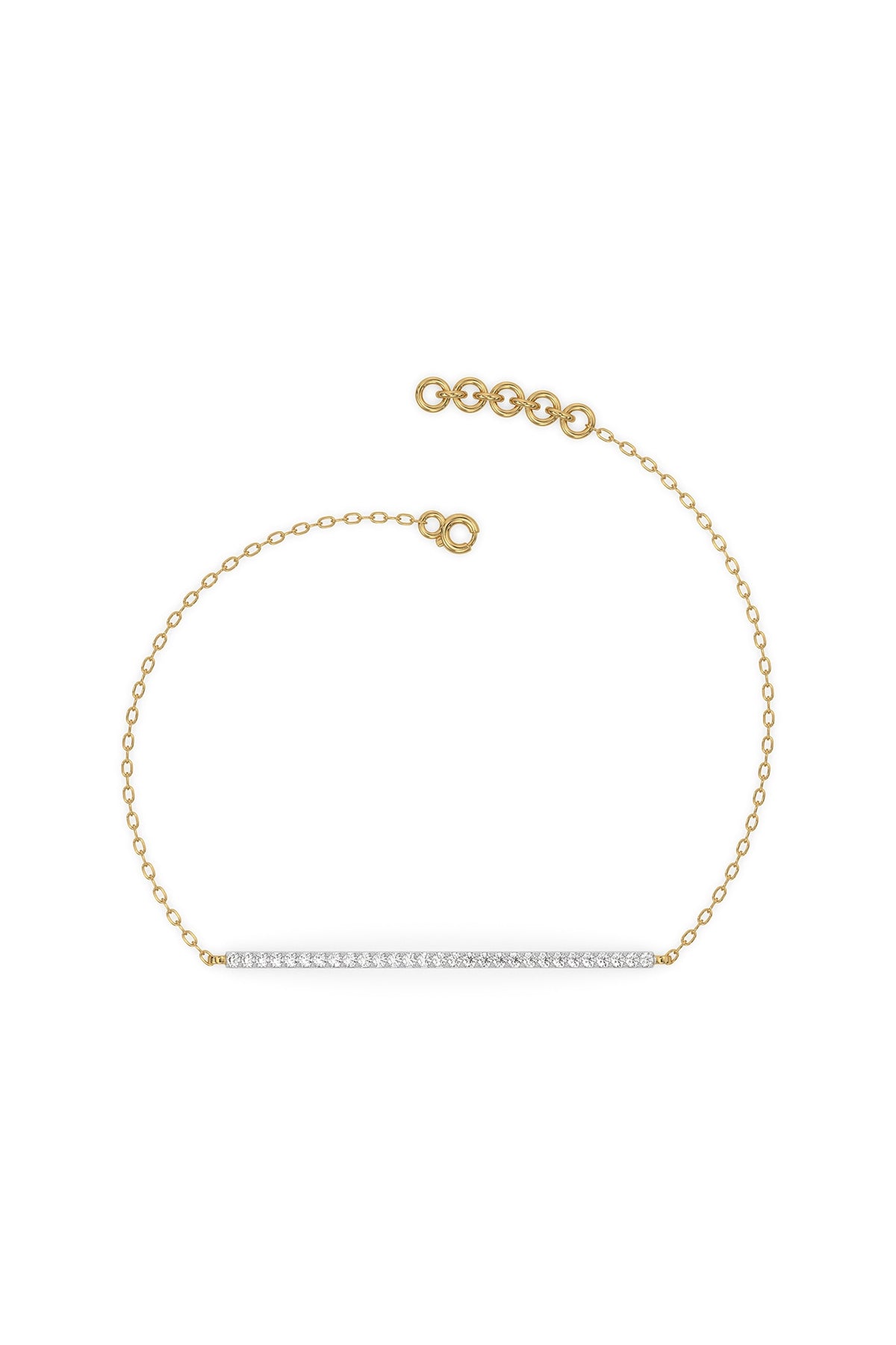 Gold Plated Lab-Grown Diamond Bangle In Sterling Silver