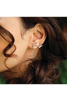 Gold Plated Diamond Butterfly Ear cuffs