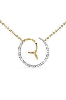 Gold Plated Diamond Siren Whisper Pendant Necklace