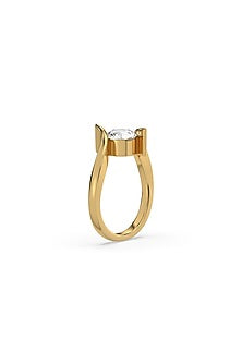 Gold Plated Lab-Grown Diamond Ring