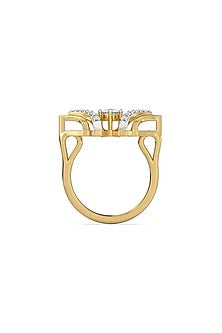 Gold Plated Lab-Grown Diamond Ring