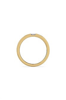 Gold Plated Lab-Grown Baguette Diamond Ring