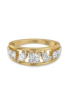 14kt Gold Finish Lab-Grown Diamond Ring