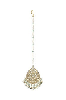 Gold Finish Pearl Maangtikka