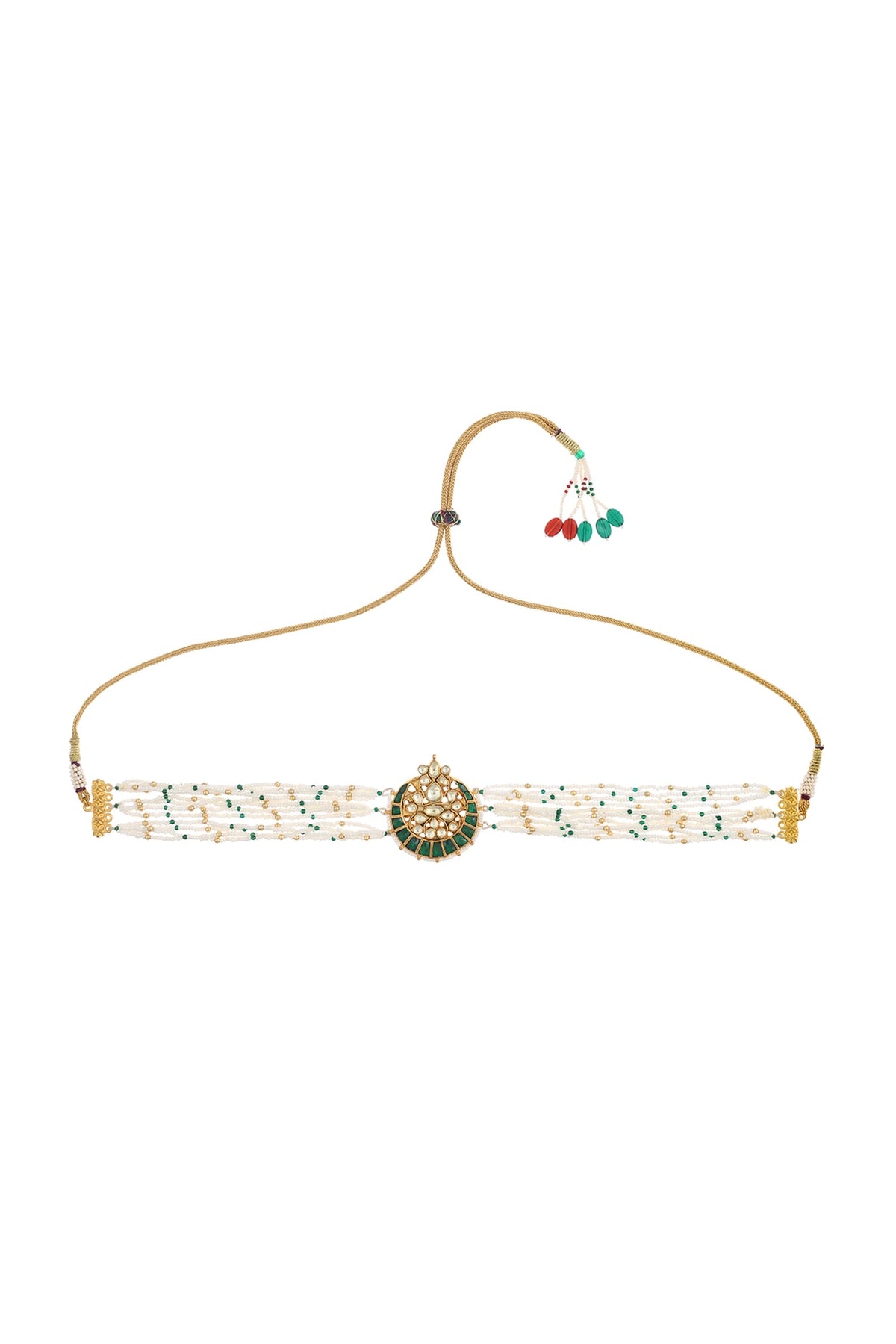 Gold Finish Kundan Choker Necklace