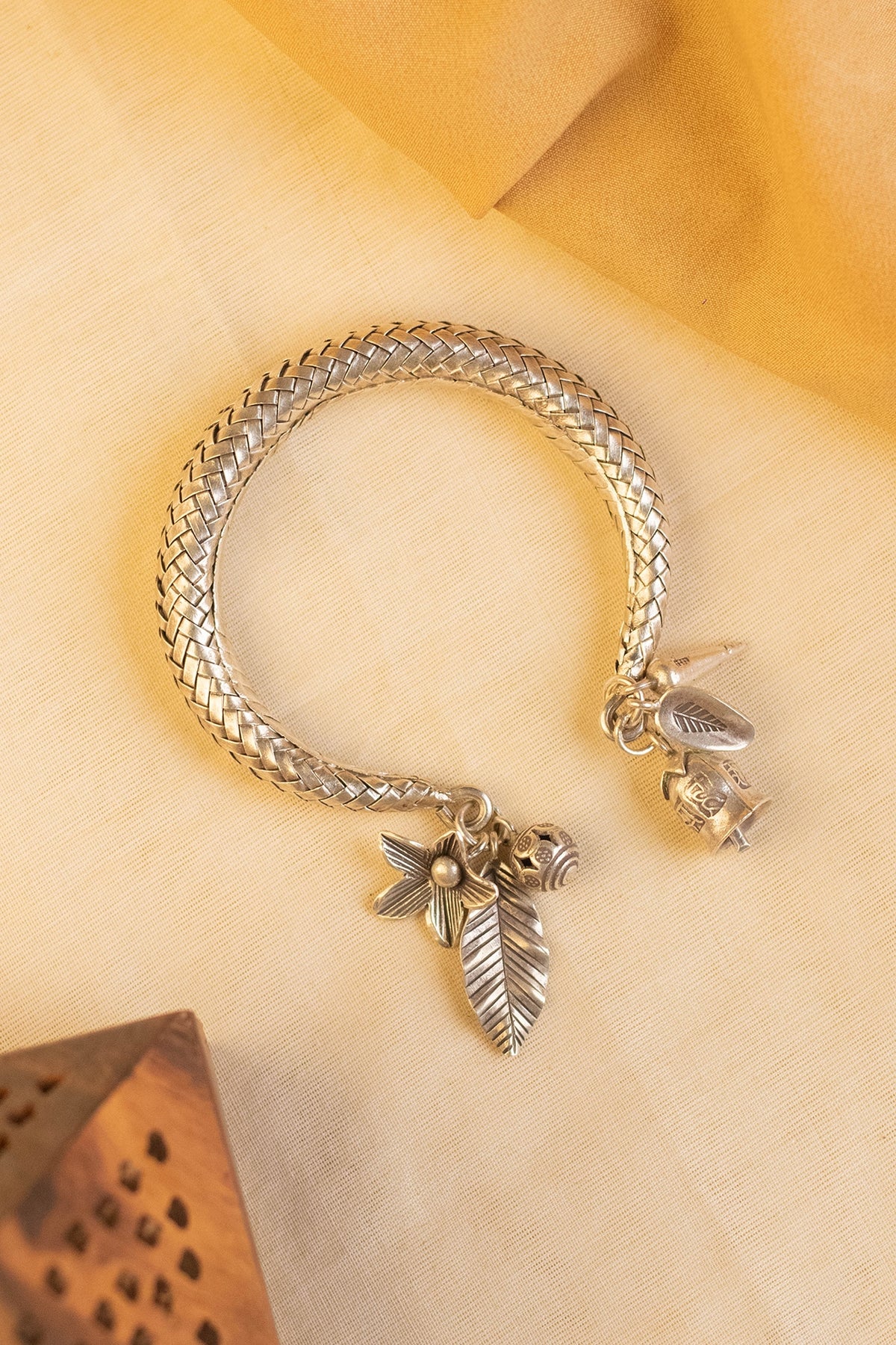 White Finish Bangle In Sterling Silver