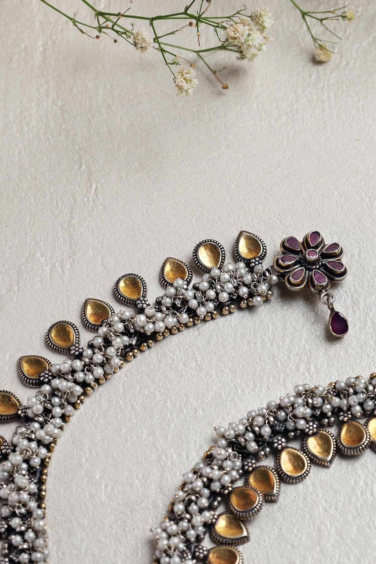 Two-Tone Finish Anklets In Sterling Silver