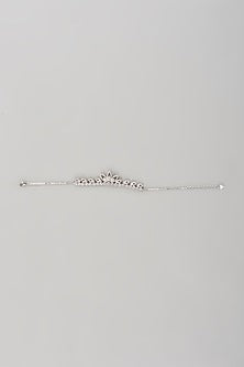 White Finish Cubic Zircon Necklace Set In Sterling Silver