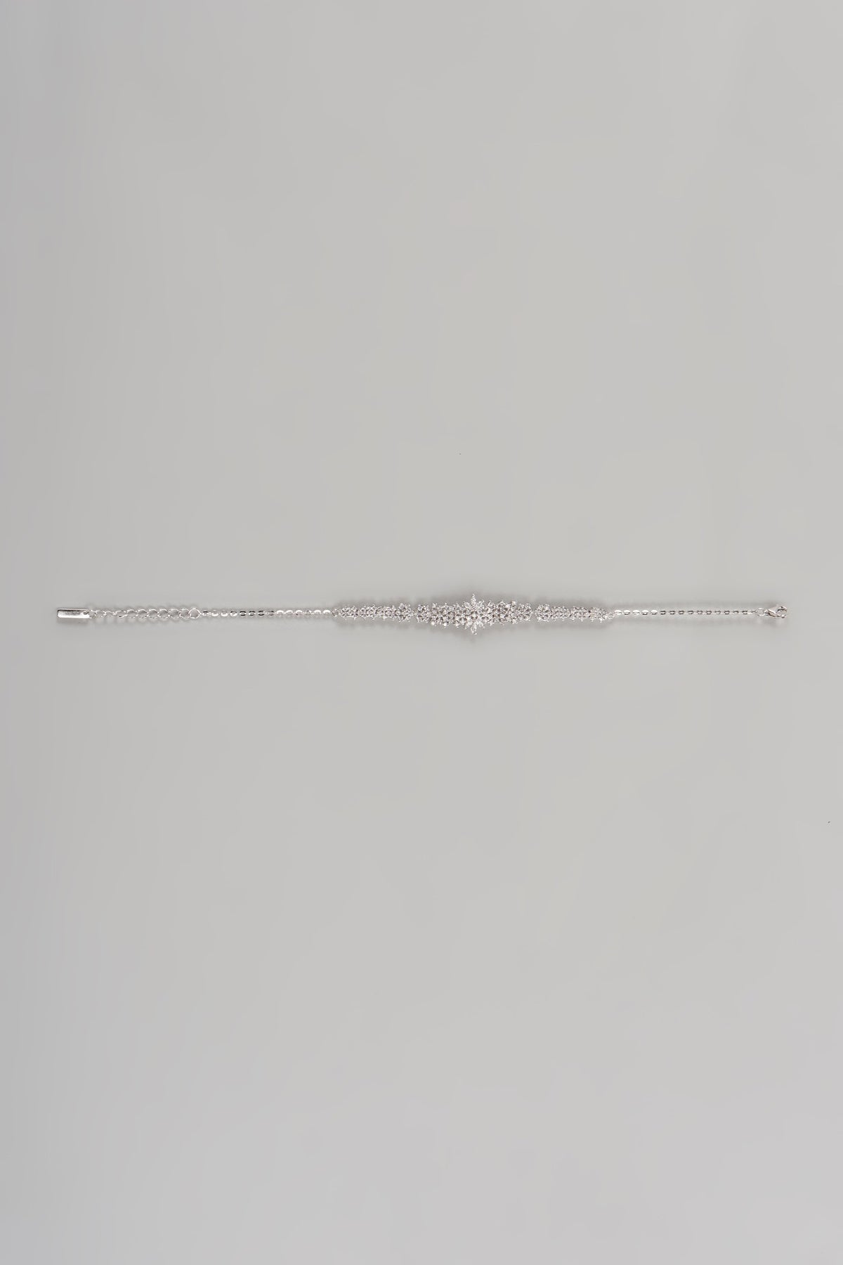 White Finish Cubic Zircon Necklace Set In Sterling Silver