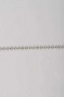 White Finish Cubic Zircon Anklet In Sterling Silver