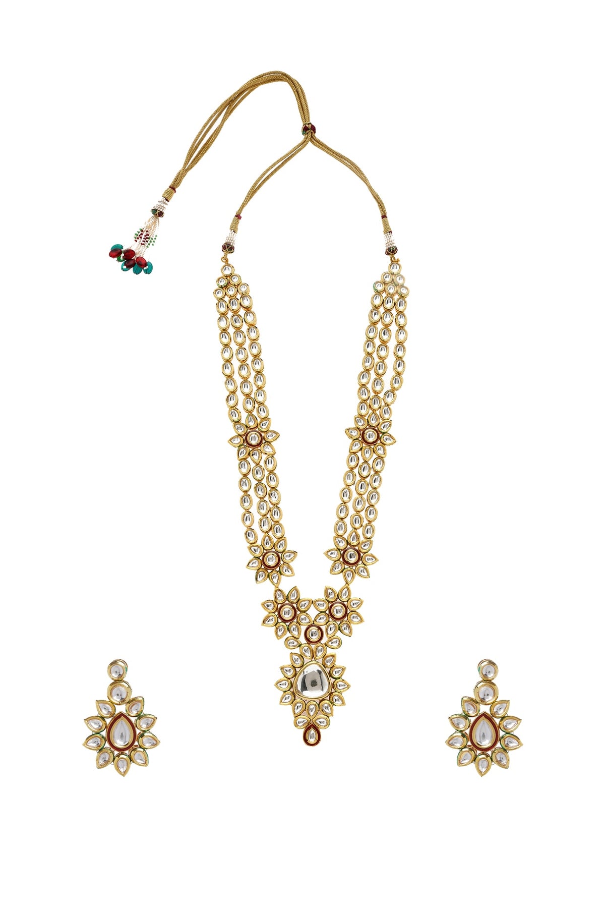Gold Plated Meenakari Necklace Set