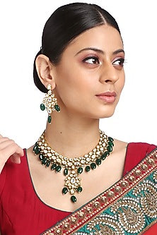 Gold Plated Agate Necklace Set