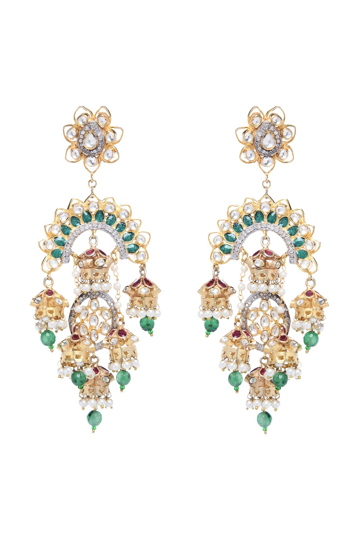 Gold Plated Crystals Earrings