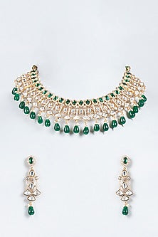 Gold Plated Agate Necklace Set