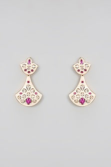 Gold Plated Kundan Polki & Pink Stone Meenakari Necklace Set