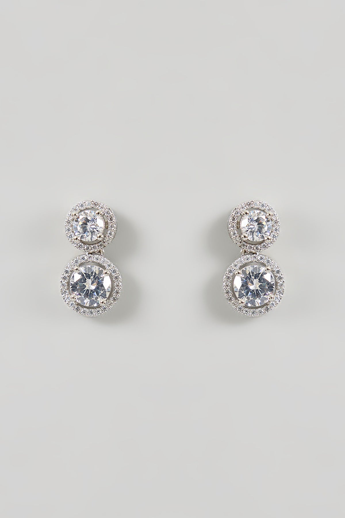 White Gold Finish Cubic Zirconia Necklace Set